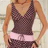 Women's Two-Piece Tankini Top Bottoms Swimsuit Set for Beachwear and Pool Parties, Comfortable Fashion Summer Swimwear