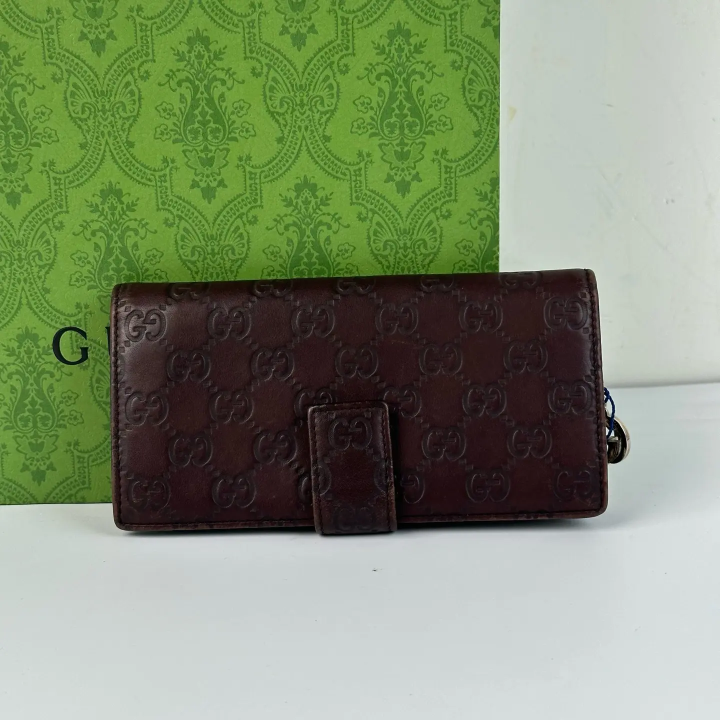 Pre-owned GUCCI Brown Card Holder CC0164