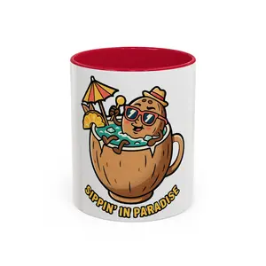 Sippin' in Paradise Coconut Cocktail Mug | Ceramic Coffee Mug