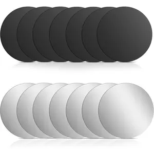 14 count Metal Plates for  Mount, Round  for Phone Case, Round Mobile Phone Metal Plate Mini Adhesive Iron Discs for  Mount Phones Holder   Stickers