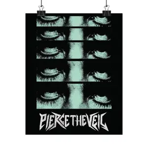 Pierce The Veil Grunge Emo Poster, Matte Vertical Wall Art For Bedroom, Punk Rock Decor, Alternative Music Decor