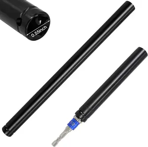 2 count 9/16"(14mm) Power Nut Driver 6'' and 12'' Length, Nut Runner Hollow Socket with 1/4" Hex Shank, Fit Long  and Ductwork