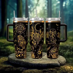 H Potter 20oz - 40oz Tumbler Stainless Steel, Double Wall Insulated, With Handle – Magic Wizard Series Design, Perfect Gift for Fans Gift for Christmas, Xmas, care about health, Gift for your Health