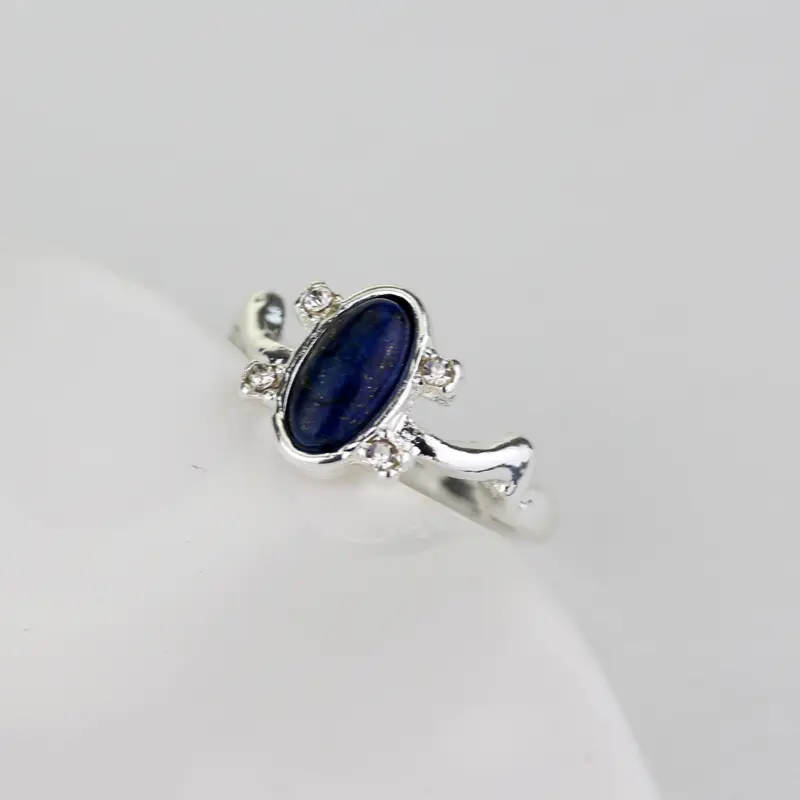 The Vampire Diaries Rings Elena Gilbert Daylight Rings Vintage Crystal Ring With Blue Lapis Fashion Movies Jewelry Cosplay