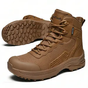 Lxso Metrostrike 8 Inch Men's Tactical Boots, Lightweight Oxford Fabric, Breathable Mesh Lining, All-Day Comfort Non-Slip Safety Work Footwear for Motorcycle, Combat, Hiking, Security, Urban Patrol & Outdoor Activities