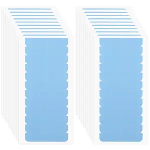 240Pcs Tape for Hair Extensions, 1.58 x 0.32 Inch Human Replacement Tape for Hair Extensions, Double Sided Hair Extension Tape Strips Adhesive Wig Tape Beauty Tools (Blue