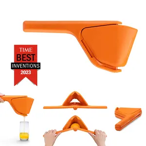 Dreamfarm Original Orange Fluicer Easy-Squeeze Fold-Flat Citrus Juicer - 11 Inch, Suits All Citrus