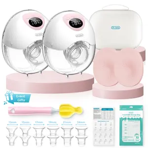 Dr.Isla EB50D Electric Wearable Breast Pump Double, 4 Modes & 36 Adjustable Suction Levels, Ultra-Quiet Under 40dB, 210ml Large Capacity, 275g Lightweight Hands-Free In-Bra Pump, Leak-Proof Wireless Portable Design, BPA Free