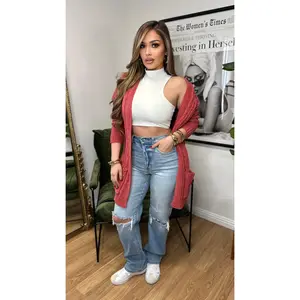 Cozy Cable Knit Cardigan (Rose)