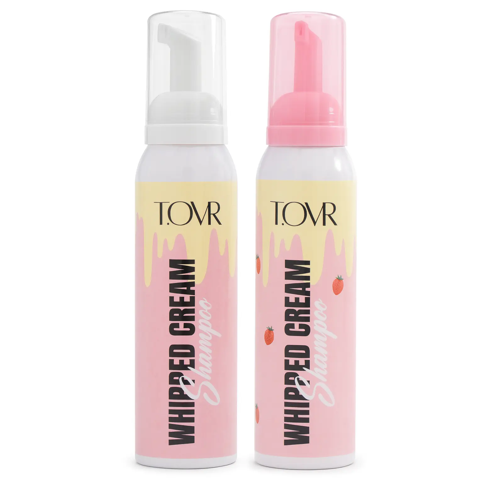 Whipped Cream Lash & Hair Cleanser Shampoo - Gentle Strawberry-Scented, Unisex Formula, 30g Pump Bottle