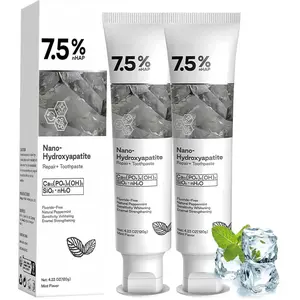 HEMINS Fluoride-Free Nano Hydroxyapatite Toothpaste | Advanced Enamel Repair & Long-Lasting Fresh Breath | Mild Mint | 4.23 oz