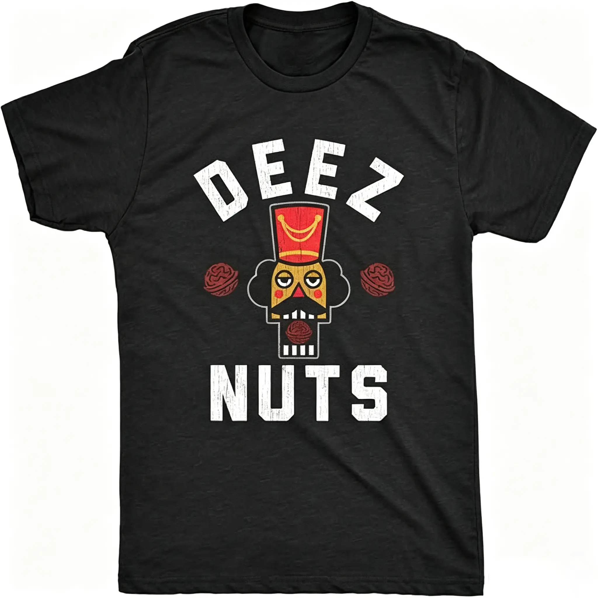 Mens Nutcracker Funny Christmas Novelty Tee for Guys | Funny T Shirts, Christmas Apparel for Men, Cool Short Sleeve, Soft Cotton Blend, Novelty Tees for Guys