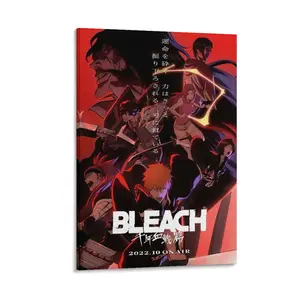 Bleach Anime Poster Canvas Art, Stylish Wall Decor for Bedroom, Living Room, And Family Spaces. Poster Canvas Wall Art For Bedroom Decor Bar Office Room Decor Gift