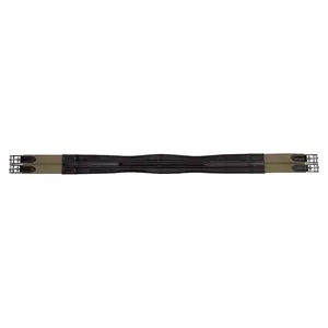 Schneiders Triple-Layer Elastic Leather Girth with Fancy Stitching
