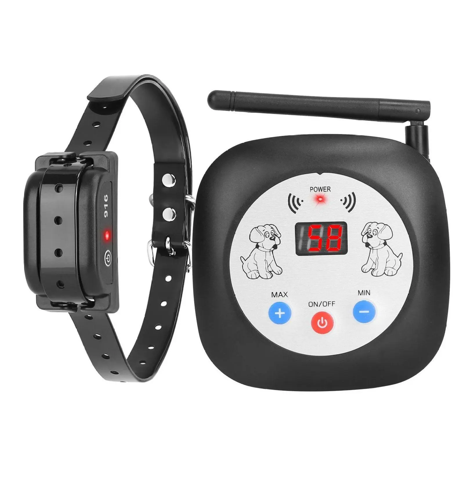 Electric Dog Fence Wireless with GPS, 328ft Range, 2 Collars - Safe Containment System with Beep, Vibration & Location Tracking for Pets 15-120lbs