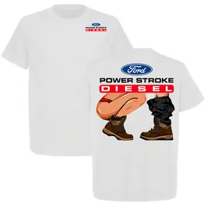 Ford Powerstroke " She Likes It Stroked " T-Shirt, Powerstroke Shirt, Perfect for Truck & Car Enthusiasts, Full Size, Full Color