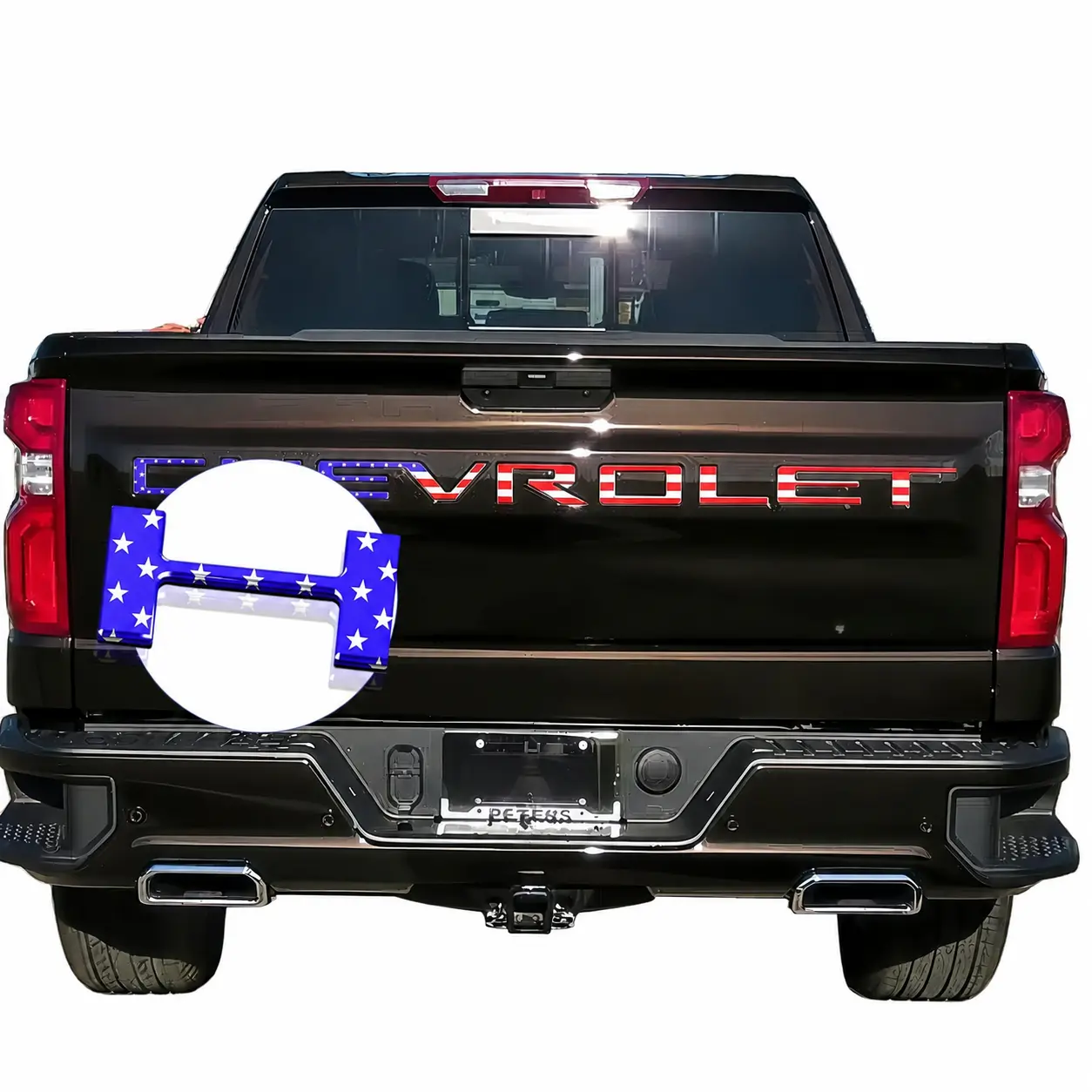 Chevy Silverado 1500 Rear Tailgate Custom Letters 2019-2026, 3D ABS Red Emblem Cover, Easy Install Exterior Decor