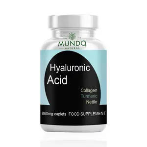 Mundo Natural Hyaluronic Acid Collagen Supplement with Turmeric Glucosamine MSM & Vitamin C 30 Capsules for Advanced Joint Support