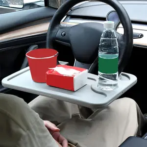 Car Steering Wheel Desk | Food Table for Car | Steering Wheel Tray for Constant Travelers, Fits Most Vehicles Steering Wheels