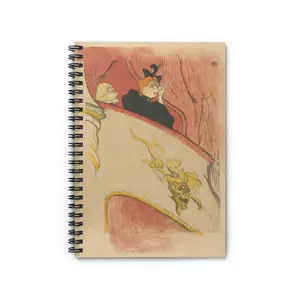 Henri de Toulouse-Lautrec The Box with the Gilded Mask Spiral Notebook - Ruled Lined book journal therapy conquest journals tiktok shop stationary gratitude pink writing books custom