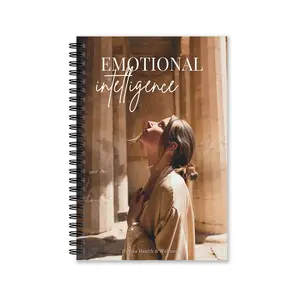 Emotional Intelligence Workbook with Guided Worksheets, Personal Development Notebook, Stress Management, Self-Care Diary, Durable Spiral Bound