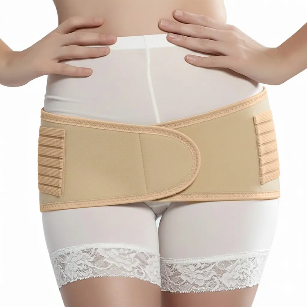 Non-Slip Pelvic Support Wrap, Adjustable Postpartum Pelvic Belt, Breathable Elastic Compression Belt for Men & Women, Comfort Wear