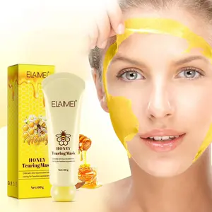 ELAIMEI Honey Peel-Off Mask, made with honey and other ingredients, has a sweet honey scent, forms a thin film, cleanses pores, and acts as a purifying mask