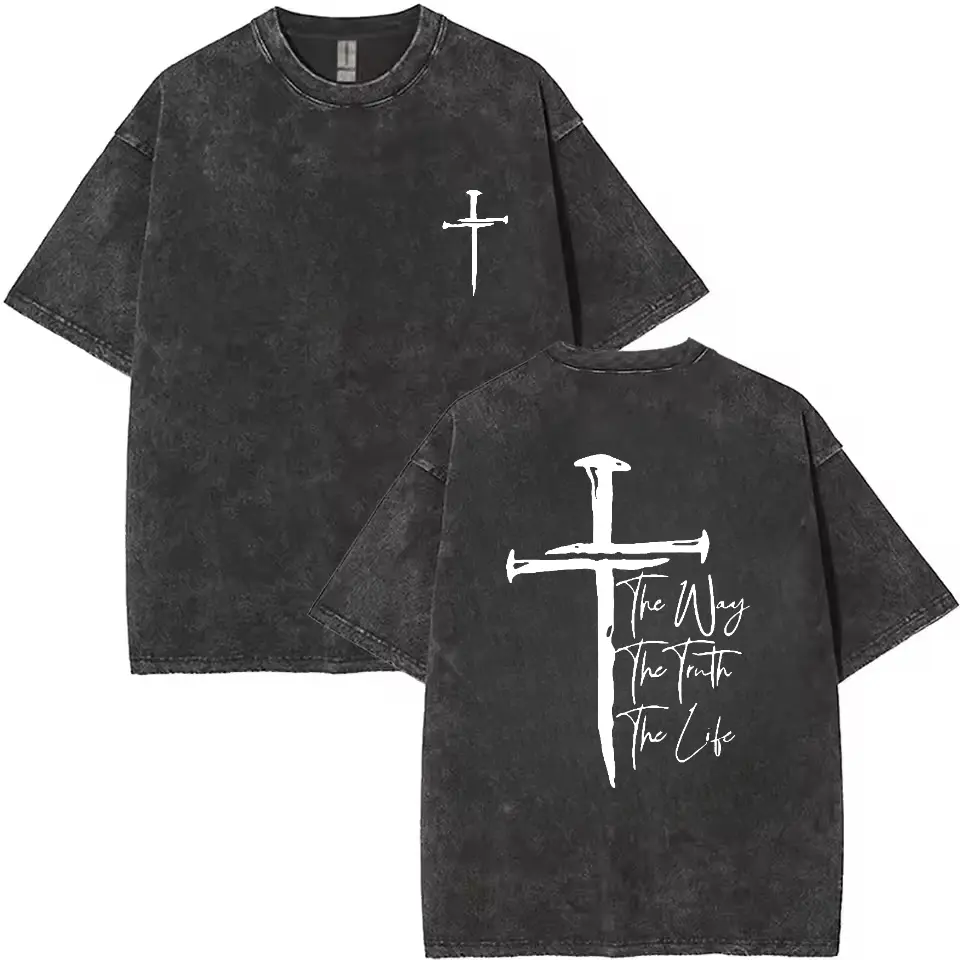 Washed T-shirt-black
