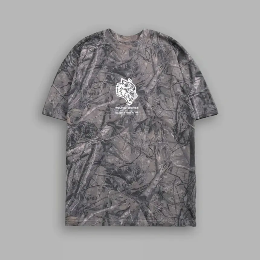 Darc Sport Camo "Wolves Have Your Back" Oversized Tee