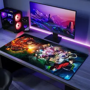 Hashira Training Arc Desk Mat, Demon Slayer Anime Gaming Pad, Aesthetic Manga Workspace Decor, Creative Desk Accessory Gift for Otaku & Anime Fans