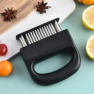 [summervibes]Meat Tenderizer Tool, Meat Tenderizer Stapler with 48 Stainless Steel Ultra Sharp Needle Blades, Compact Cooking Tool for Tenderizing Beef Chicken Turkey Steak Veal Pork