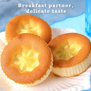 Mango Flavored French Egg Tarts - Silky Custard Filling with Buttery Pastry Crust, Tropical Dessert，snacks，food