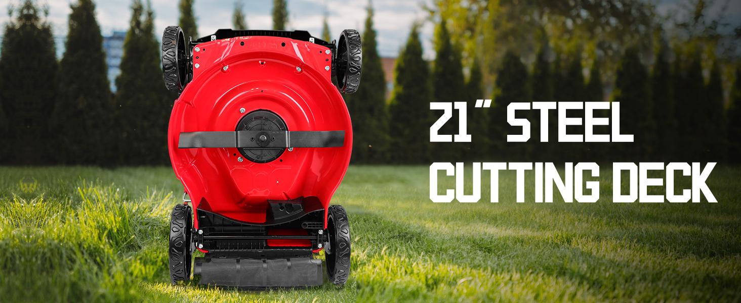 PowerSmart 40V 21" Cordless Push Lawn Mower with 2 x 4.0ah Batteries and Charger, up to 1/4 Acre (MB2400B)