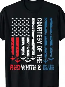 Courtesy Of The Red White And Blue Vintage America US Flag T-Shirt Perfect for 4th of July Celebrations & Everyday Patriotic Wear, A Tribute to Veterans & Patriots