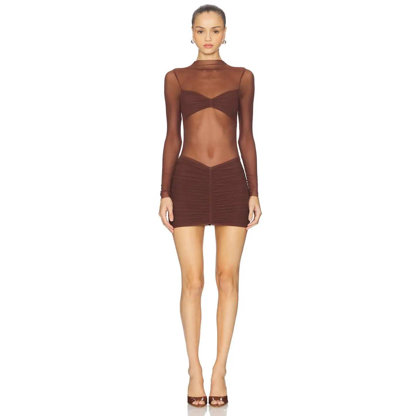 superdown Carolina Mini Dress in Chocolate