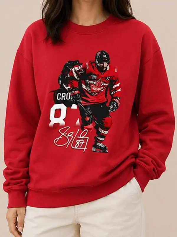 Unisex Sidney Crosby 87 Hockey Sport Graphic Tshirt Hoodie Sweatshirt Casual Aesthetic Basic Crewneck Streetstyle Tee