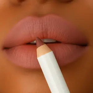 Deep Chestnut Vegan Ultra-Creamy Lip Liner Waterproof Long Lasting Comfort Application with Sharpener