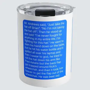 I Think You Should Leave Tumbler for Him Brians Hat Tumbler Tim Robinson Tumbler Brians Hat Text Conversation ITYSL Tumbler ITYSL Bottle