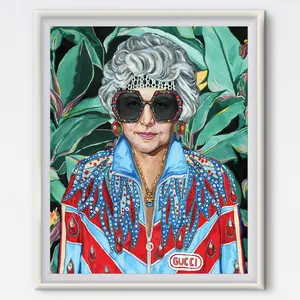 The Golden Girls Dorothy Zbornak With Sun Glasses Poster Unframed | Bea Arthur Art Print | Dorothy Golden Girls Thug Life Characters Poster