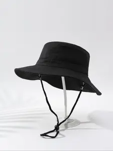 Solid Color Adjustable Bucket Hat, Casual Outdoor Sun Hat for Women & Men, Quick-drying Sun Hat for Outdoor Activities