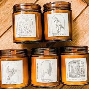 Western Candle Collection Wood Wick Soy Wax Gift