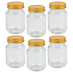 Bulk 36 Pc. Mini Mason Favor Jars with Gold Lids