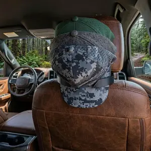 Headrest Hat Holder for Trucks and Cars, Universal Baseball Cap Rack, Mounts Behind Seat Headrest, Holds Up to 5 Hats, No Tools Required