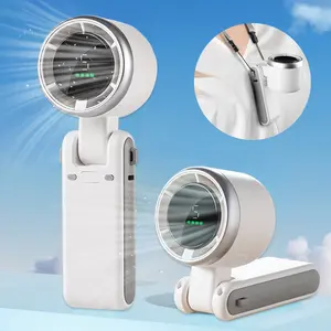 1Pcs Portable Turbo Fan Mini Hanging Neck Fan USB Rechargeable Handheld Fan 1800mAh/3600mAh Foldable Mini Neck Fan