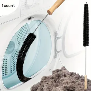 Dryer Exhaust Cleaning Tool Set, Wooden Material Manual Cotton Brush & Flexible CrackBrush & Washing Machine Brush, Household Appliance Parts for Bathroom & Kitchen Use, Comprehensive Cleaning