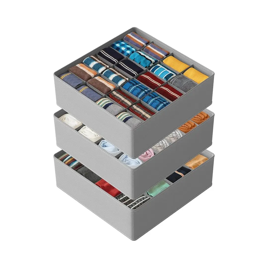 3 Pack 64 Cell Sock Organizer 3 Pack 64 Cell Sock Organizer