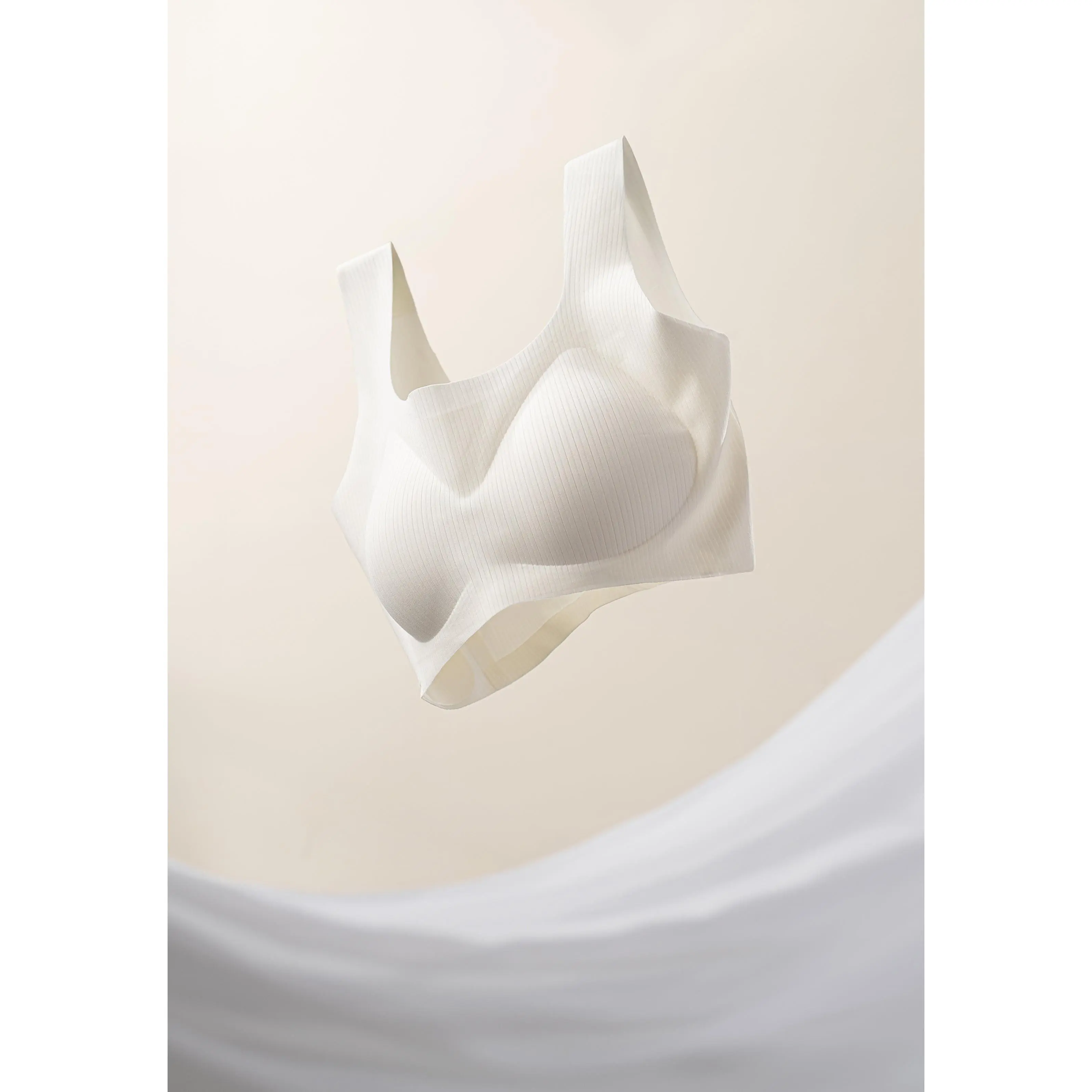 Ice Cream White Seamless Bralette