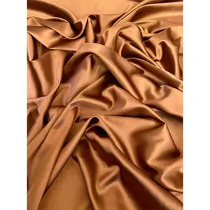 Rust Silky Stretch Satin