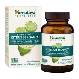 Himalaya Citrus Bergamot, Herbal Supplement for Daily Wellness, Vegan, Gluten Free, 500 mg Bergamonte Extract, 60 Capsules
