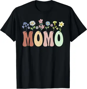 Momo Gifts Women Wildflower Floral Design Momo T-Shirt
